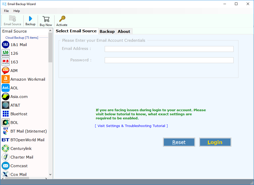 download mails backup tool